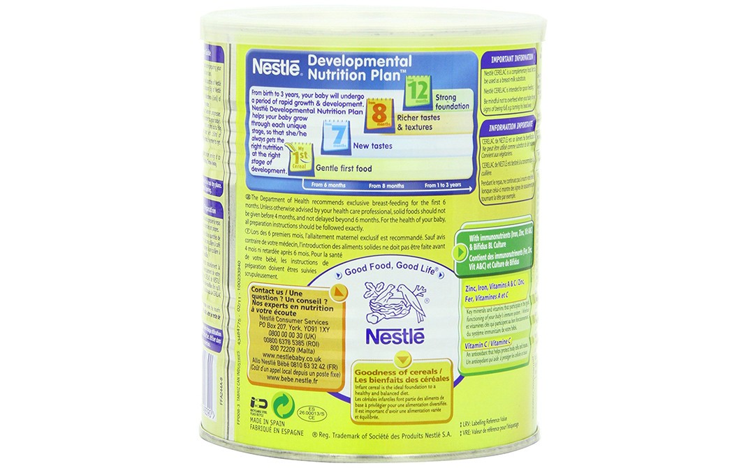 Nestle Cerelac Banana & Wheat Milk (From 7 months)   Tin  400 grams